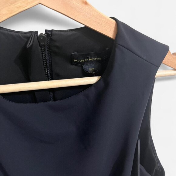 Black House of Harlow sleeveless blouse with zipper detail #gothic -chic size 8 - Picture 2 of 3